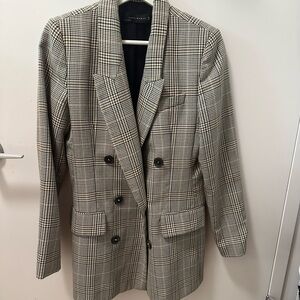 Oversized Checked Zara Blazer